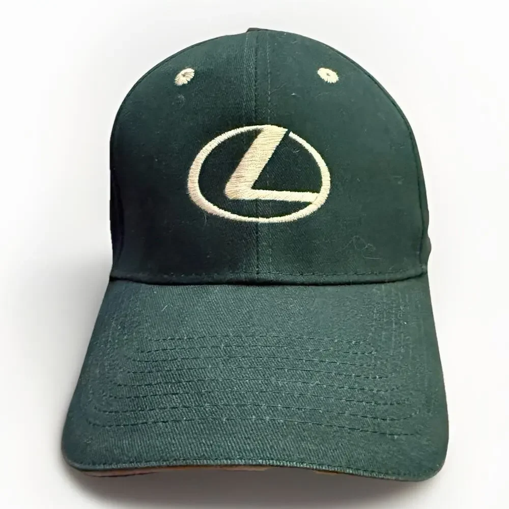 Vintage Lexus Logo Mens Green Adjustable Strapback Hat Baseball Cap 100% Cotton